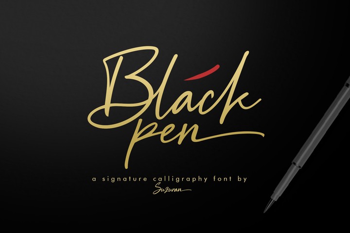 Black Pen Font preview